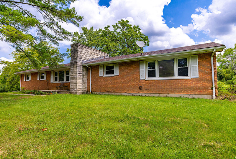 Exterior view of a suburban brick house