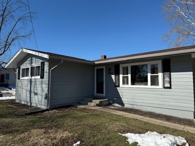 Residential home with new siding